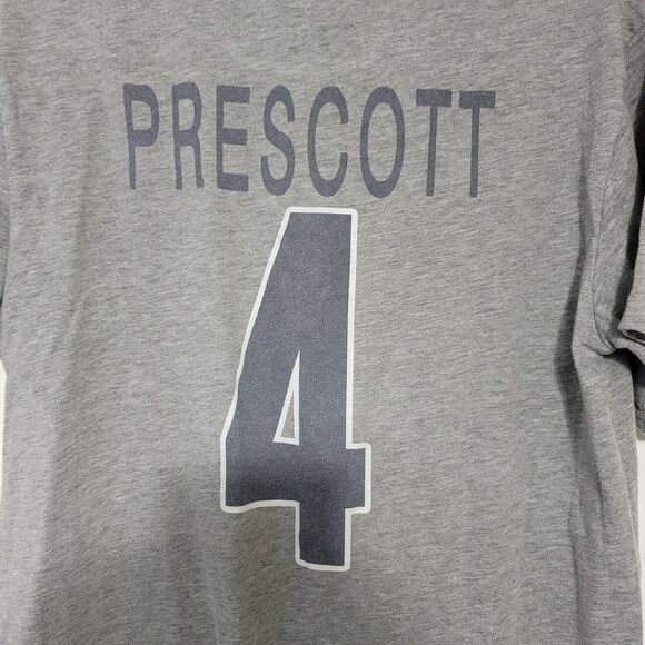 Dallas Cowboys T-Shirt Mens Large Dak Prescott Gray #4 - Picture 4 of 4